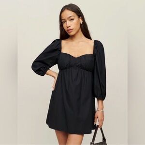 Reformation Farley Mini Dress black sz2